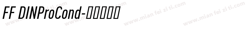 FF DINProCond字体转换